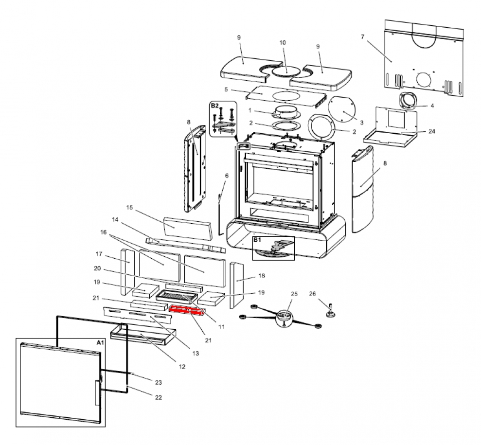 Haas+Sohn Fulham easy 347.15 Bodenstein vorne rechts